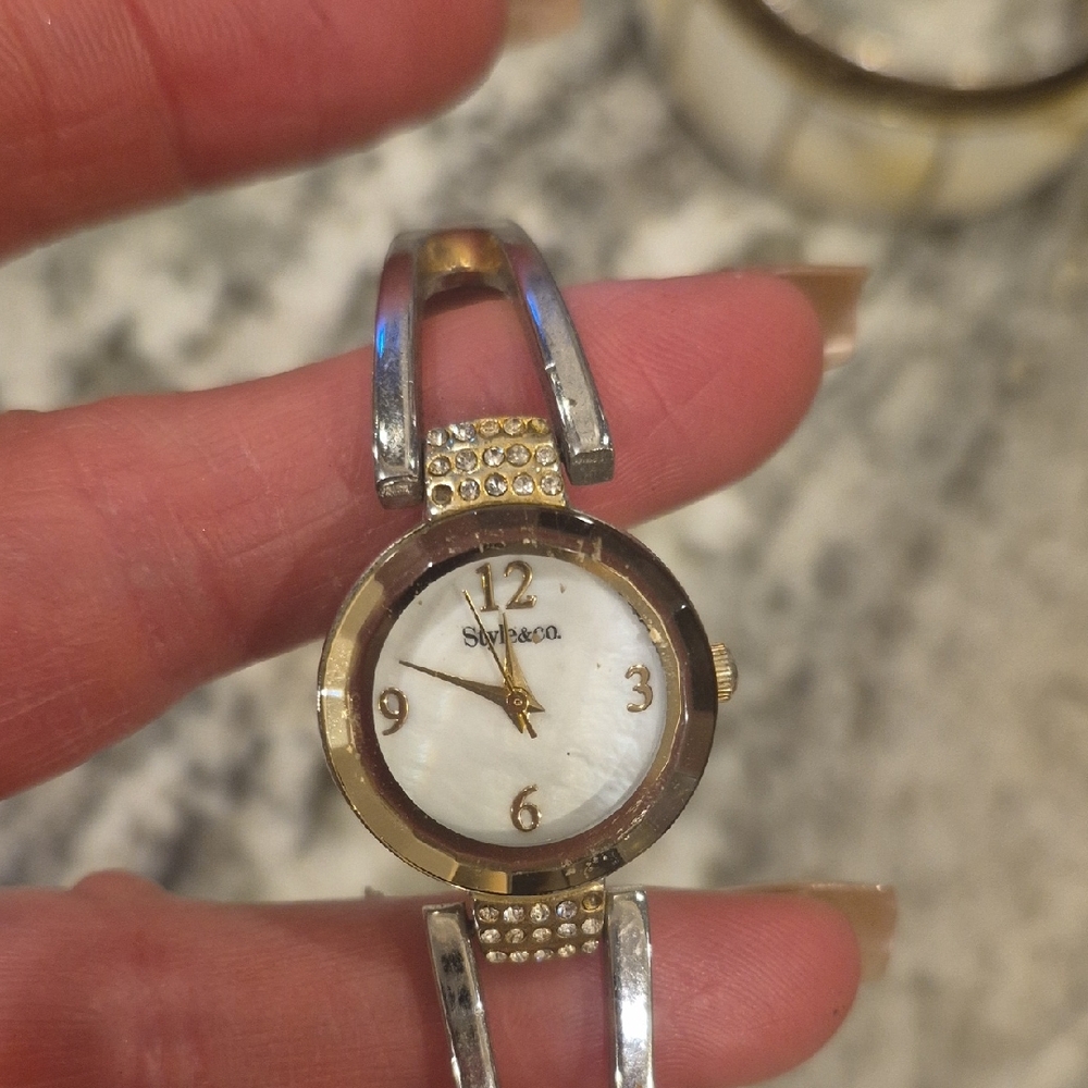 Style & Co. Silver and Gold Bracelet Watch